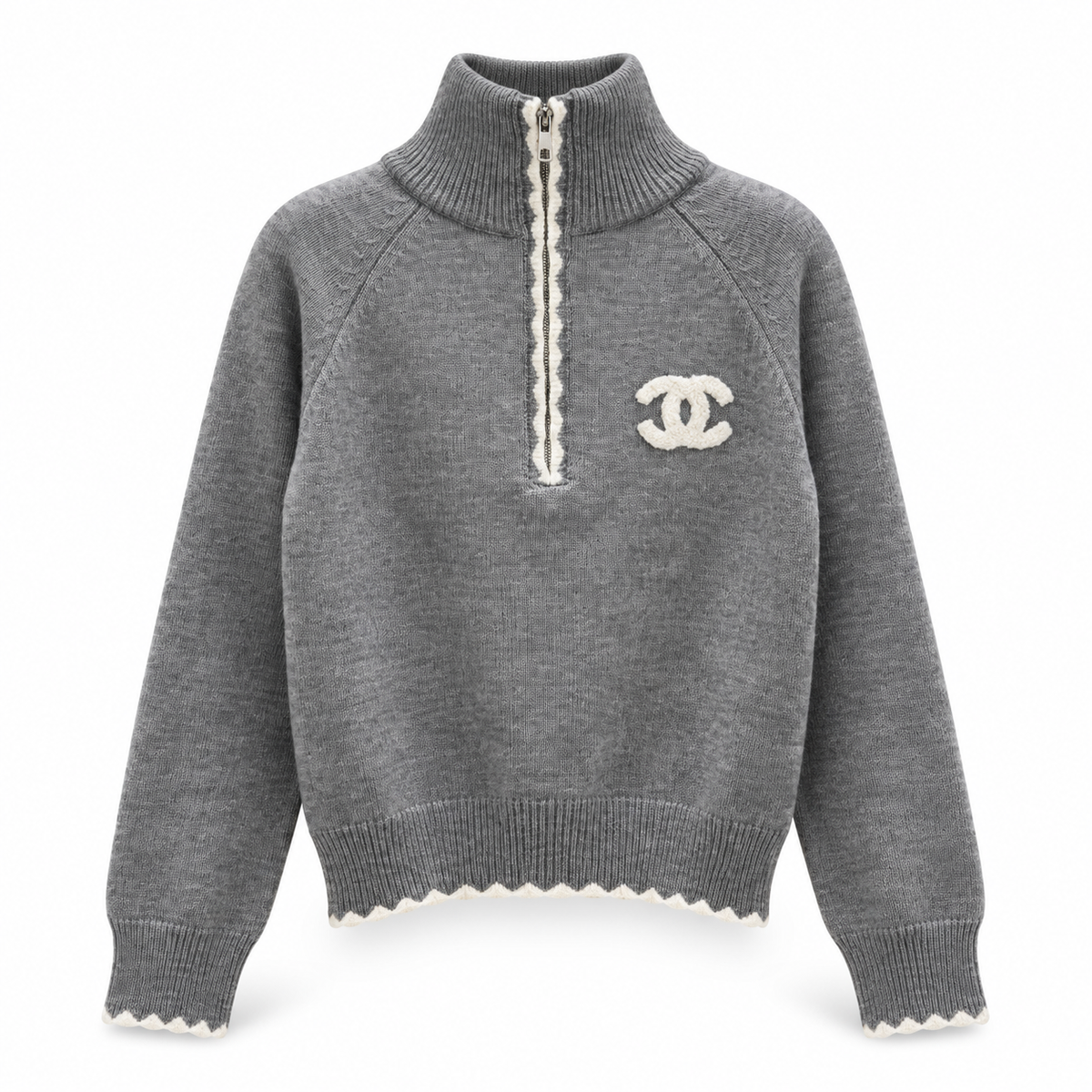 QUARTER ZIP GREY