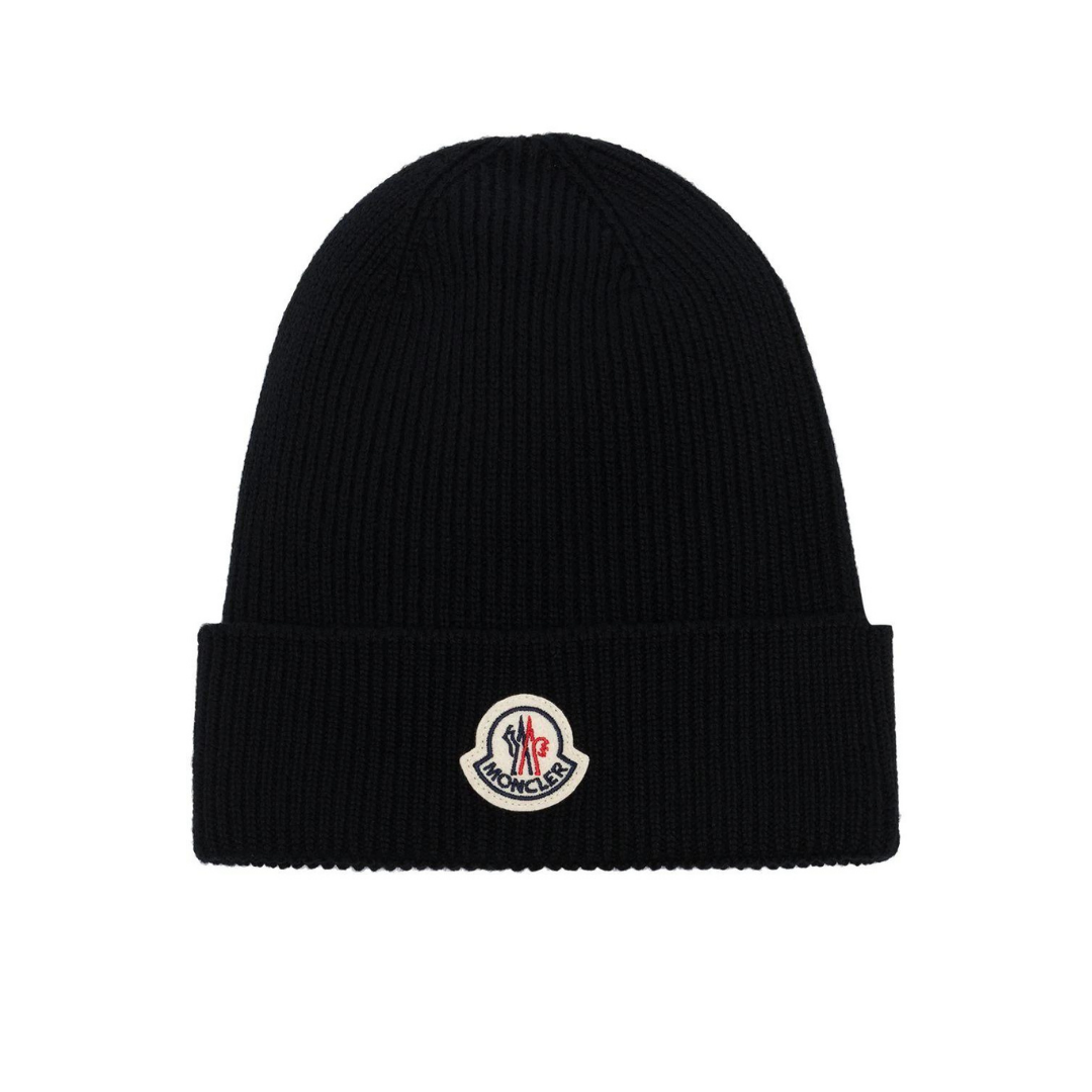 Monogram Black Beanie