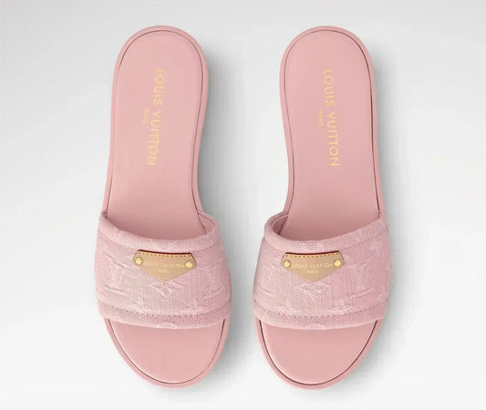 “LV“ Denim Sandalen